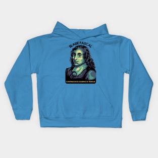 Blaise Pascal Portrait and Quote Kids Hoodie